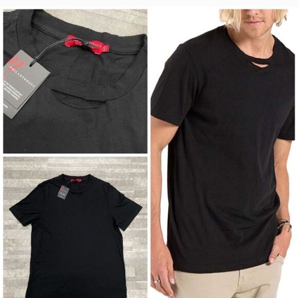 NWT n:Philanthropy Mens Casual Split Color T shirt - Picture 3 of 8
